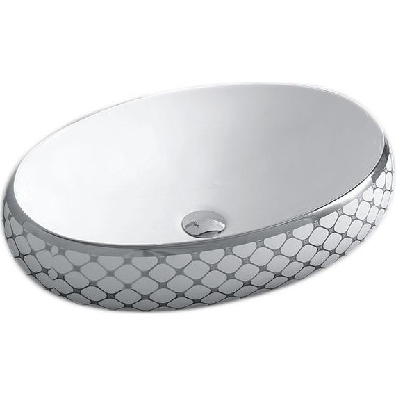 Раковина-чаша CeramaLux NC 59 см 262, белый/серый - фото 