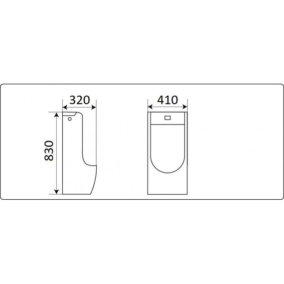 Писсуар подвесной сенсорный CeramaLux X529S (слив в пол) - фото 6