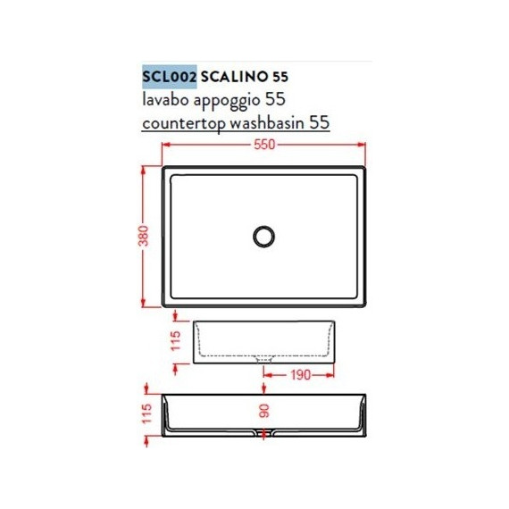Раковина-чаша ArtCeram Scalino 55 см SCL002 01 00 - фото 4