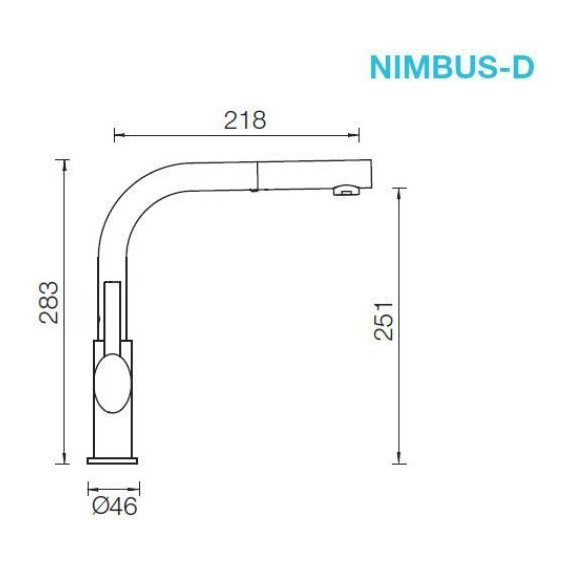 Смеситель для кухни Schock NIMBUS-D 710086, хром/аворио - фото 2