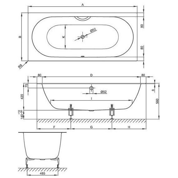 Ванна стальная Bette Starlet Spirit 170х75 см 1384-000 - фото 5