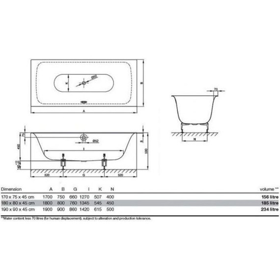 Ванна cтальная Bette Free 170х75 см 3440-000 PLUS - фото 8