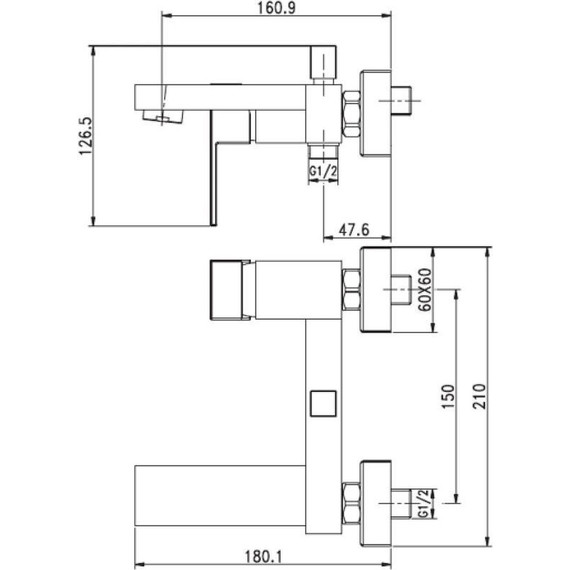 Смеситель для ванны Aquanet Blanco AF420-20W, белый матовый - фото 2