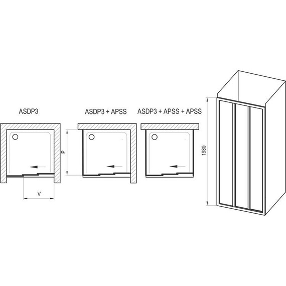 Душевая дверь Ravak Supernova SDOP 80 см 03V401O2ZG белый/матовое, Цвет стекла: матовое, Цвет профиля: белый, Размер - мм: 800 - фото 5