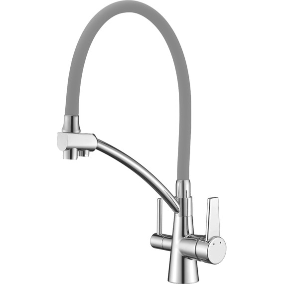 Смеситель для кухни Lemark Comfort LM3071C-Gray, хром/серый - фото 