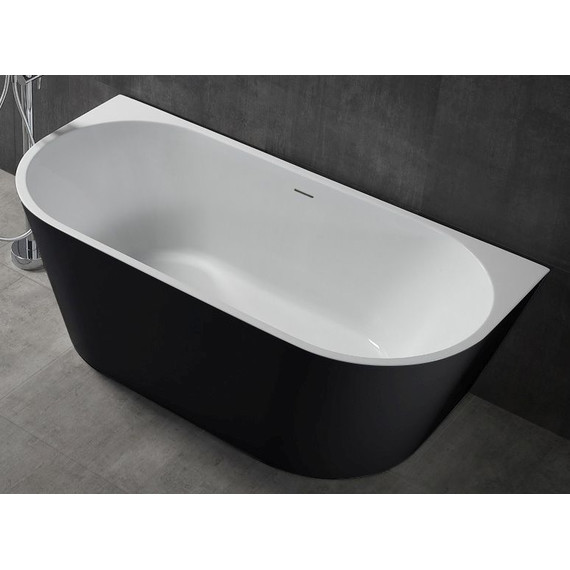 Ванна акриловая Abber AB9216-1.7MB 170x80 см, черный матовый - фото 