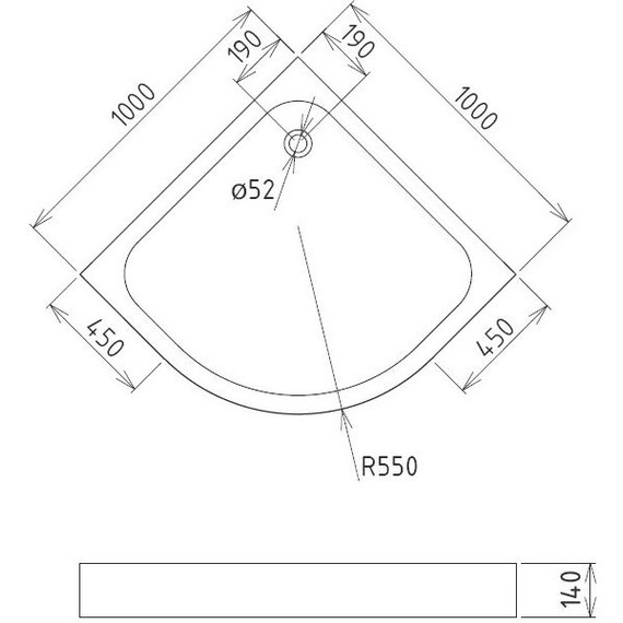 Поддон акриловый Gemy 100x100 см ST08T - фото 3