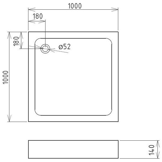 Поддон акриловый Gemy 100x100 см ST16T - фото 2