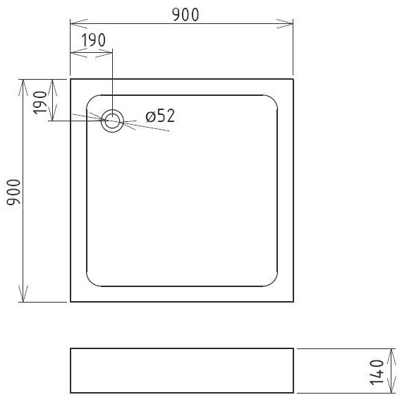 Поддон акриловый Gemy 90x90 см ST17T - фото 2