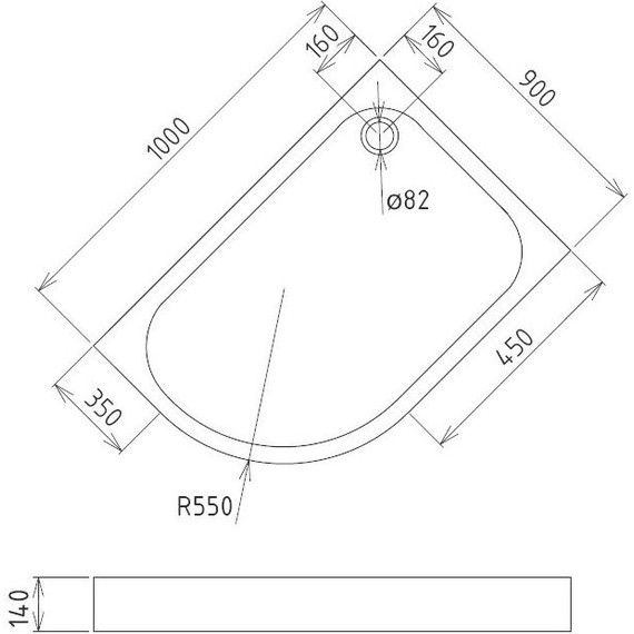 Поддон акриловый Gemy 100x90 см ST19 R - фото 2