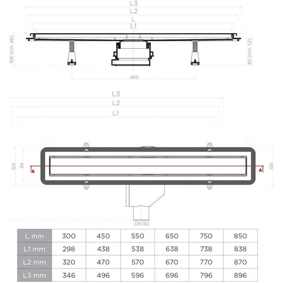 Трап Pestan (BETTOSERB) Confluo Premium Black Glass Line Gold 65 см 13100116, нержавеющая сталь/стекло, золото/черный, Цвет производителя: чёрный, золото, Размер трапа: 650 - фото 8