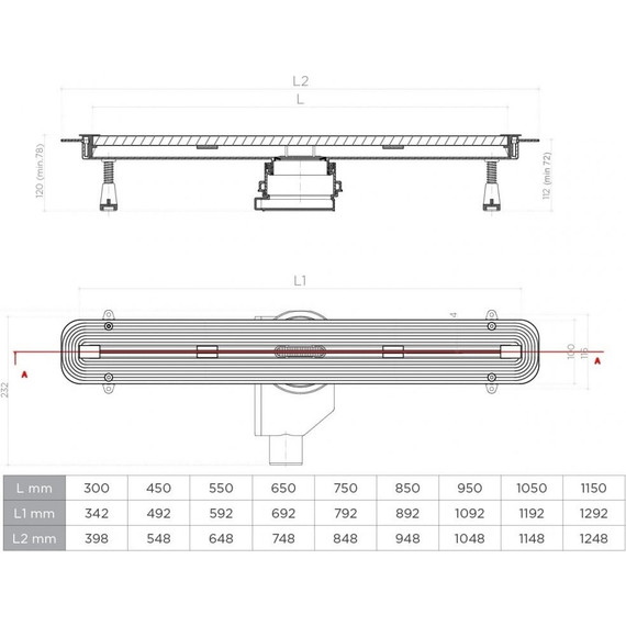 Трап Pestan (BETTOSERB) Confluo Slim Line + 85 см 13100029, хром матовый - фото 8