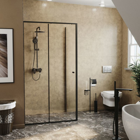 Душевое ограждение WasserKraft Dill 140x100 см 61S37, чёрный/прозрачное - фото 4