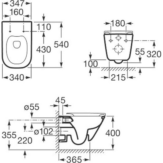 Инсталляция с подвесным унитазом комплект: Grohe Rapid SL 38772001 с подвесным унитазом Roca Gap Clean Rim 34647L000 сиденье микролифт, крепление, кнопка смыва хром - фото 13