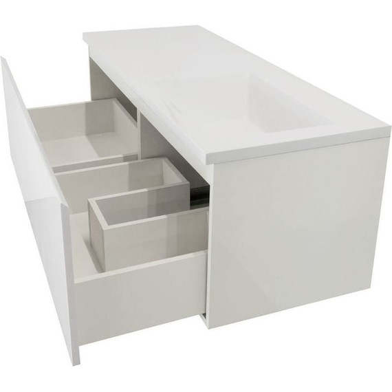 Тумба подвесная с раковиной-столешницей Эстет Dallas Luxe 105 см (1 длинный ящик) R ФР-00009679 - фото 2