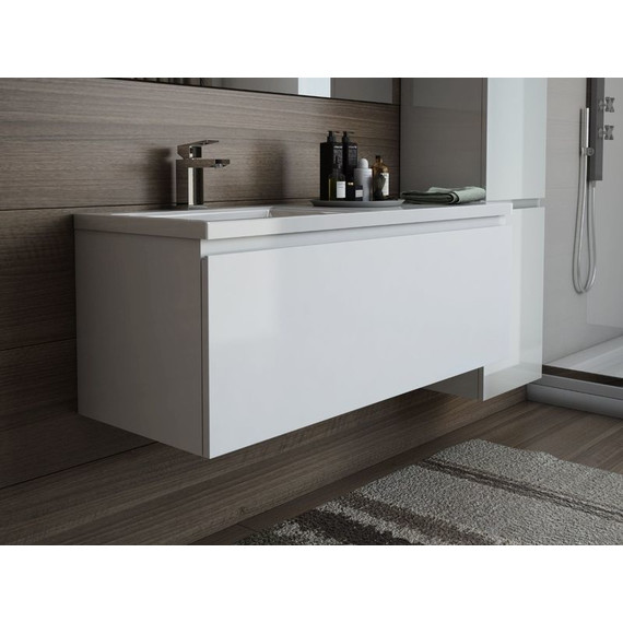 Тумба подвесная с раковиной-столешницей Эстет Dallas Luxe 105 см (1 длинный ящик) L ФР-00009678 - фото 6