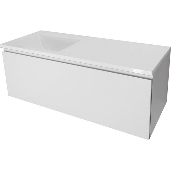 Тумба подвесная с раковиной-столешницей Эстет Dallas Luxe 105 см (1 длинный ящик) L ФР-00009678 - фото 5