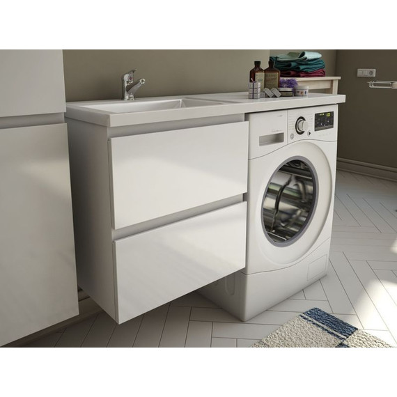 Тумба подвесная с раковиной-столешницей Эстет Dallas Luxe 150 см (2 ящика) L ФР-00009685 - фото 5