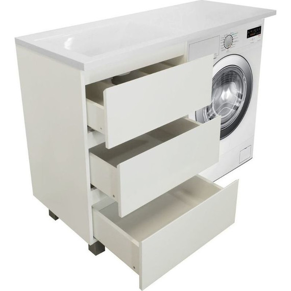 Тумба напольная с раковиной-столешницей Эстет Dallas Luxe 150 см (3 ящика) L ФР-00009683 - фото 3