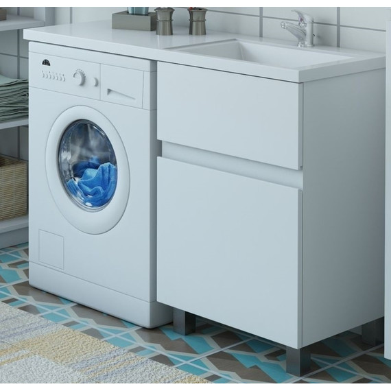 Тумба напольная с раковиной-столешницей Эстет Dallas Luxe 150 см (2 ящика) R ФР-00009838 - фото 6