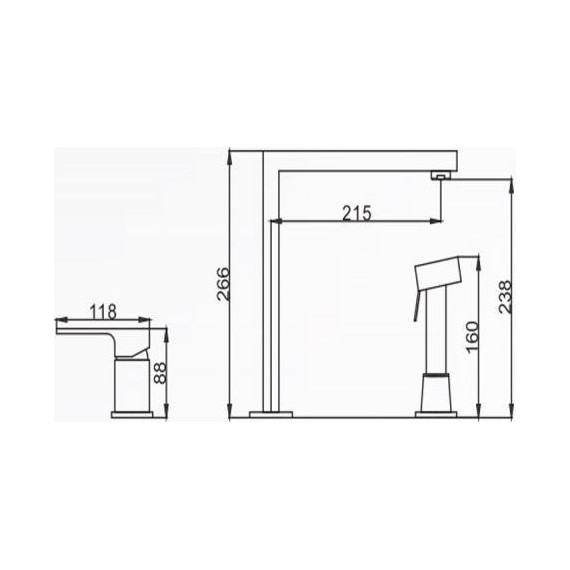 Смеситель для кухни Oulin OL-CS9622K, сатин - фото 2