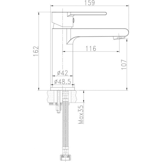 Смеситель для раковины Cersanit Brasko А63020, Цвет производителя: хром - фото 10