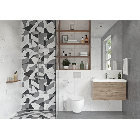 Тумба подвесная с раковиной Cersanit Lara 80 см A63416, орех - фото 8