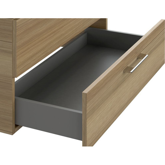 Тумба подвесная с раковиной Cersanit Lara 80 см A63416, орех - фото 6