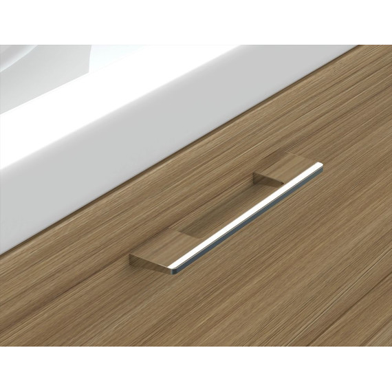 Тумба подвесная с раковиной Cersanit Lara 80 см A63416, орех - фото 5