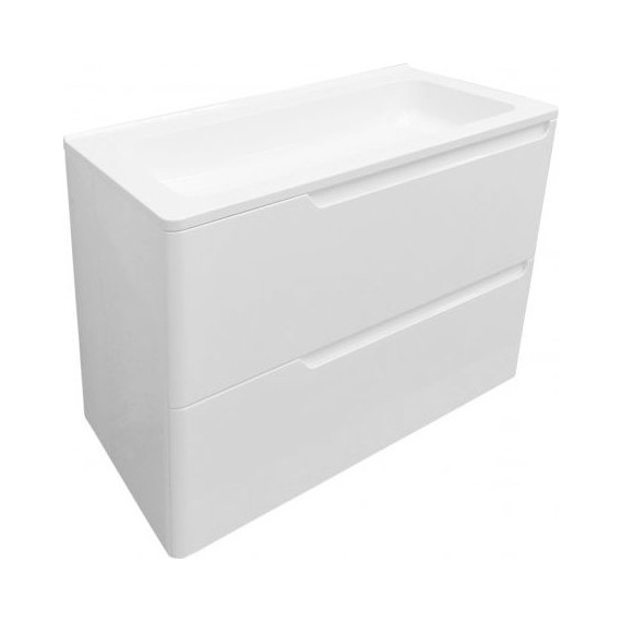 Тумба подвесная с раковиной Эстет Kare Luxe 70 см (2 ящика) ФР-00007073 - фото 