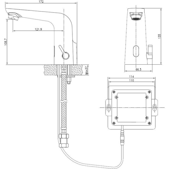 Смеситель для раковины электронный Cersanit Sense А63106 - фото 8