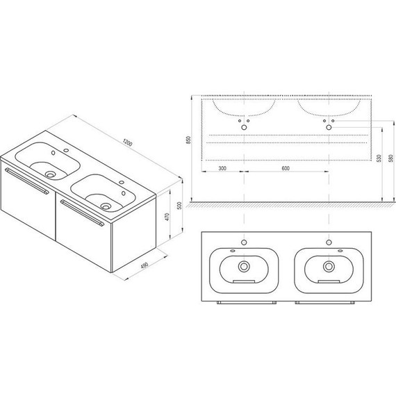 Тумба подвесная с раковиной Ravak Chrome SDU 120 см X000000536, белый - фото 8