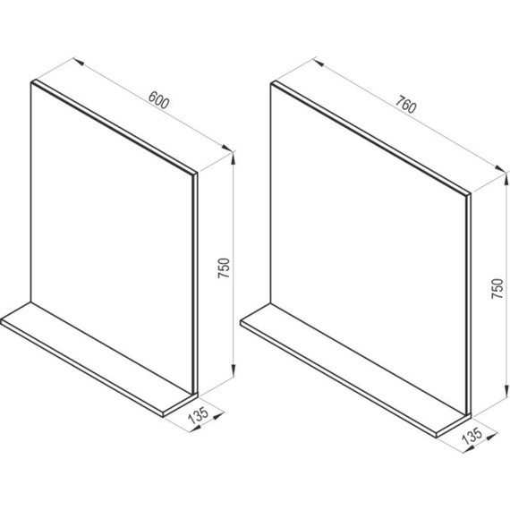 Зеркало Ravak Rosa II 75 см X000001296, белый - фото 6