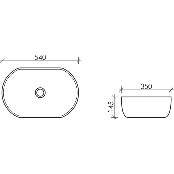 Раковина-чаша Ceramicanova Element 54 см CN5023 - фото 2
