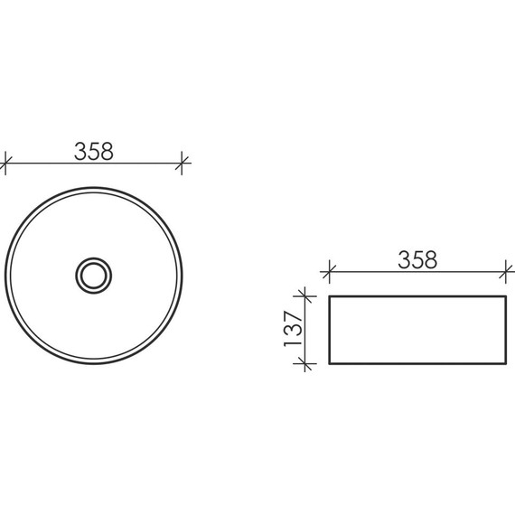 Раковина-чаша Ceramicanova Element 35 см CN6032MB, черный матовый - фото 2