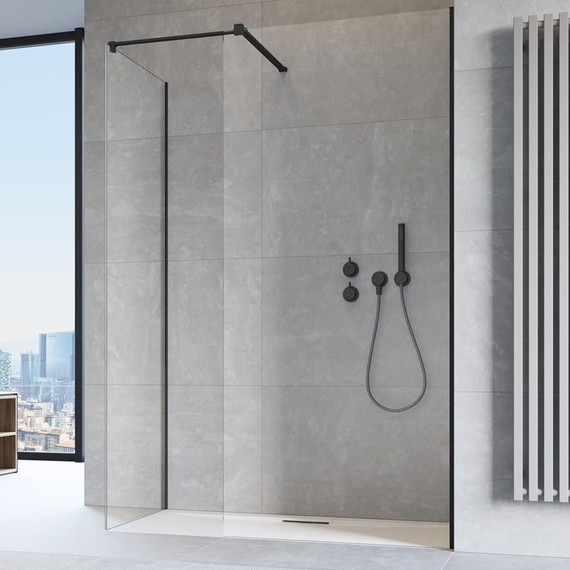 Душевое ограждение Radaway Modo New Black III 130x100 см (стекло 8 мм), черный/прозрачное - фото 