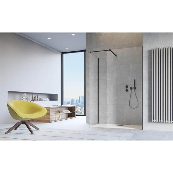 Душевое ограждение Radaway Modo New Black III 100x70 см (стекло 8 мм), черный/прозрачное - фото 2