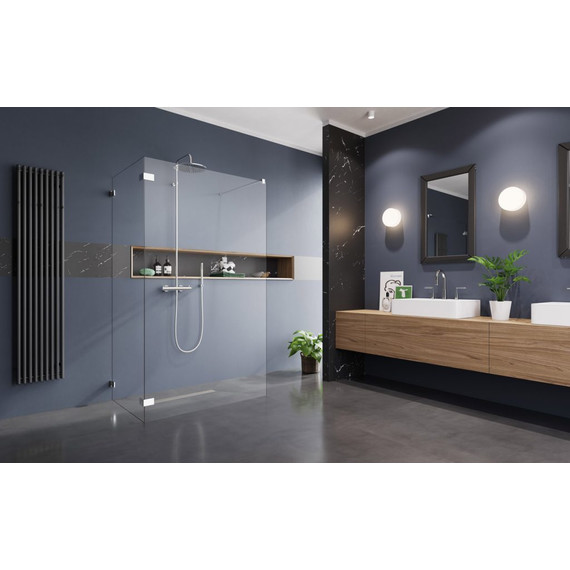 Душевое ограждение Radaway Euphoria Walk-in VI 110x90 см (стекло 8 мм), хром/прозрачное - фото 2