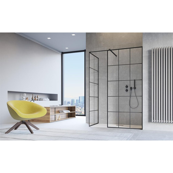 Душевое ограждение Radaway Modo X Black III Factory 120x75 см (стекло 10 мм), черный/прозрачное - фото 2