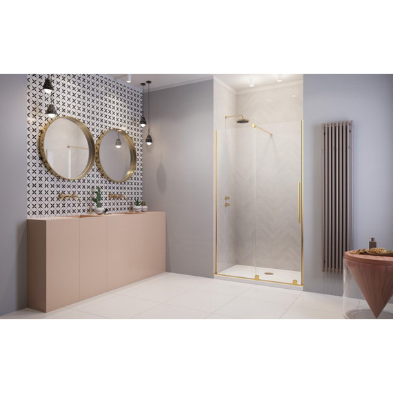 Душевая дверь Radaway Furo Gold DWJ 120 см 10107622-09-01L (стекло 8 мм), золото/прозрачное - фото 2