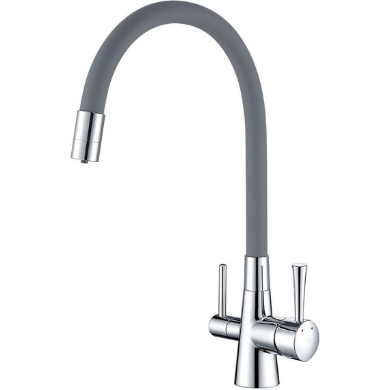 Смеситель для кухни Lemark Comfort LM3075C-Gray, хром/серый - фото 