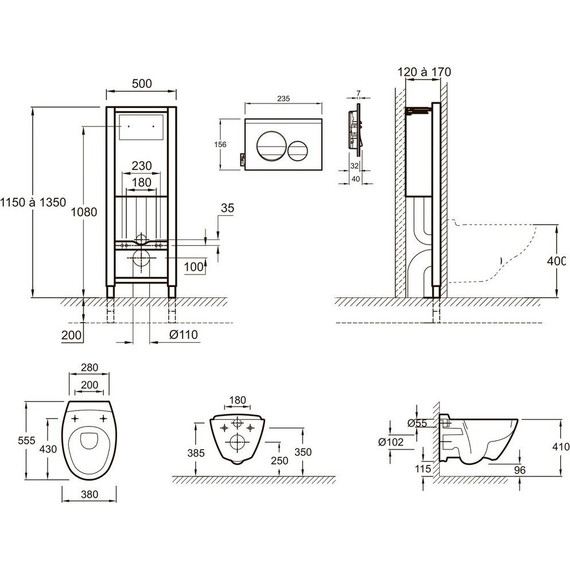 Инсталляция с подвесным унитазом Jacob Delafon Presqu'ile E21743RU-00 - фото 6