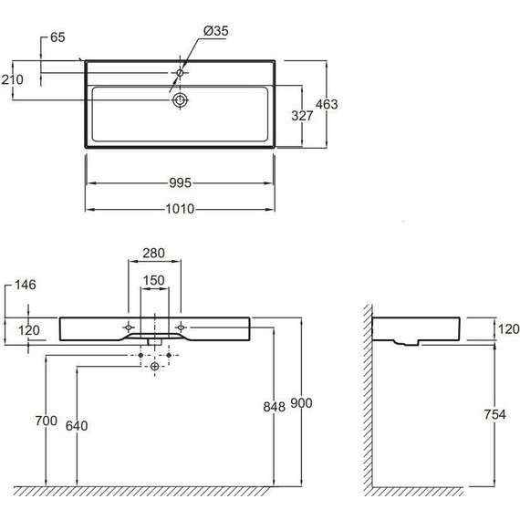 Тумба подвесная с раковиной Jacob Delafon Vivienne 100 см EB1508-N18-N18, белый меламин - фото 4