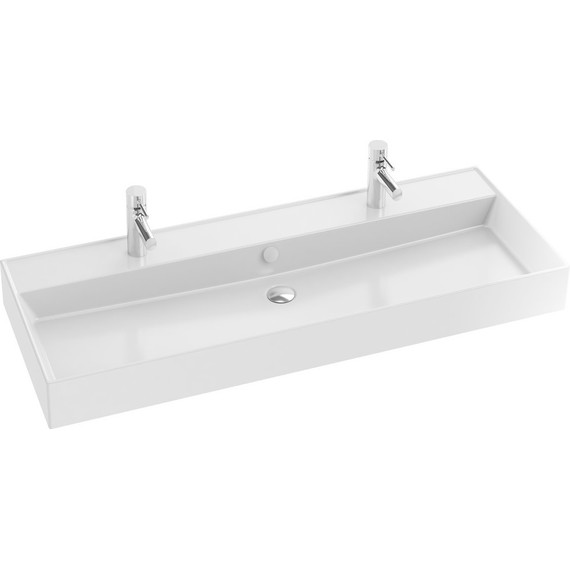 Тумба подвесная с раковиной Jacob Delafon Vivienne 120 см EB1509-N18-N18, белый меламин - фото 3