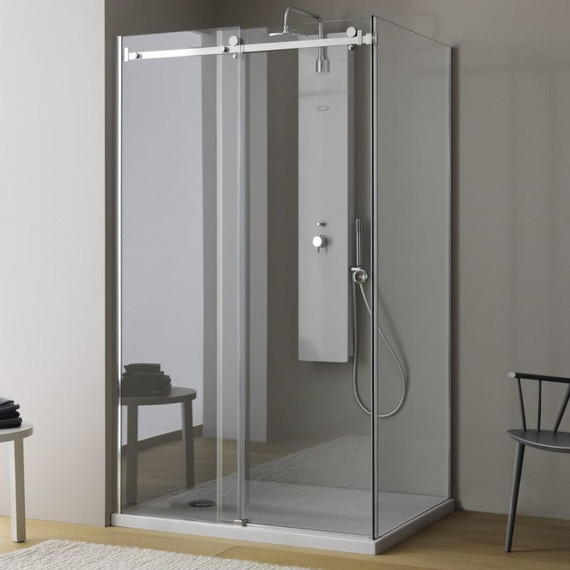 Душевое ограждение Kolpa-San Dorsa TK 140x80 см (стекло 8 мм), хром/прозрачное - фото 