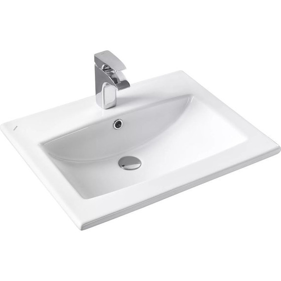 Тумба подвесная с раковиной Акватон Сохо 60 см 1A258001AJA00, графит/дуб веллингтон - фото 8