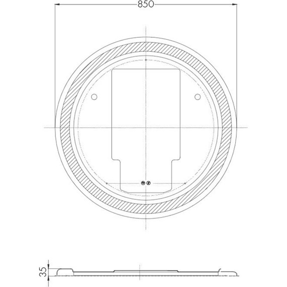 Зеркало Акватон Анелло Led 85 см 1A260802AK010 - фото 15