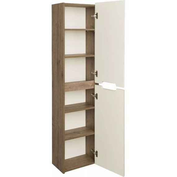 Пенал подвесной Акватон Оливия 40 см 1A254603OLVG0, бежевый/дуб веллингтон - фото 2