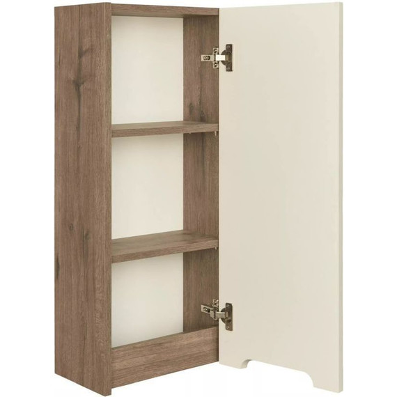 Шкаф подвесной Акватон Оливия 35 см 1A254703OLVGR, бежевый/дуб веллингтон - фото 2