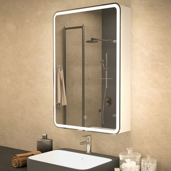 Зеркало-шкаф Azario Adriana 1Л Led 60 см - фото 3